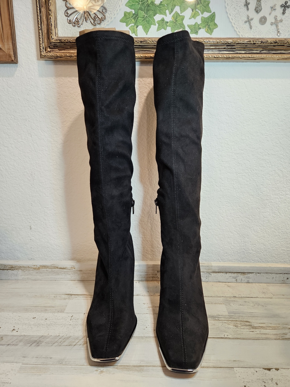 Steve Madden Black Over-the-Knee Suede Boots